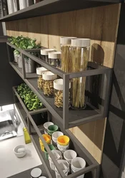 Loft style shelves photo for the kitchen