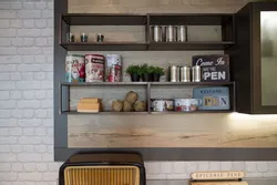 Loft style shelves photo for the kitchen