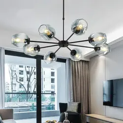 Chandelier for the kitchen living room in a modern style photo