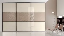 Wardrobes with frosted glass in the bedroom photo