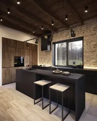 Loft kitchen with island design