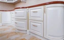 Classic white kitchen with gold patina photo