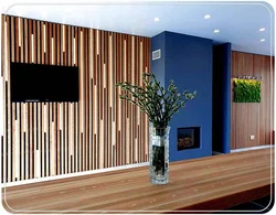 Wall panels in the bedroom interior for interior decoration