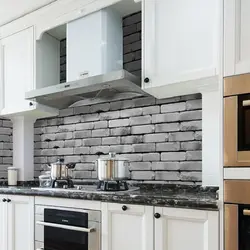 Brick-look wall panels for the kitchen photo