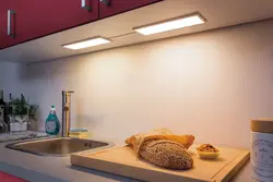 LED lamps in the kitchen interior