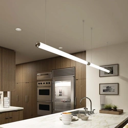 LED lamps in the kitchen interior