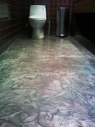 Photo of epoxy floors in the bathroom