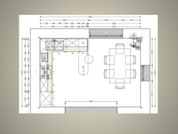 Kitchen design with island dimensions