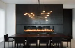 Steam Fireplace In The Living Room Interior