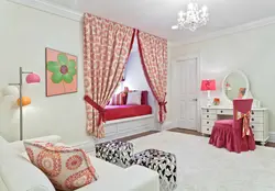 Children's bedroom interior curtains