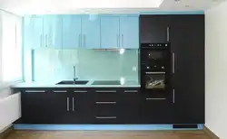 Blue and black kitchen photo