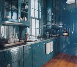 Blue And Black Kitchen Photo