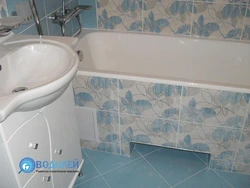 Finishing Of A Combined Bathroom With Plastic Panels Photo
