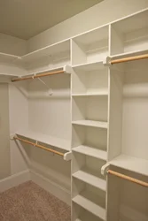 How to make shelves in a dressing room with your own hands photo
