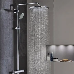 Tropical shower for bathroom with mixer photo