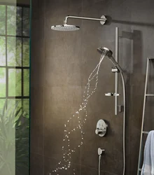 Mikser fotoşəkili olan vanna otağı üçün tropik duş