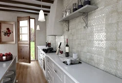 Matte tiles in the kitchen interior