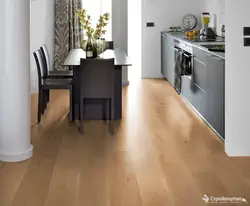 White linoleum in the interior of the kitchen