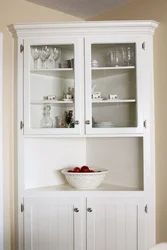 Floor-mounted kitchen cabinets for dishes photo