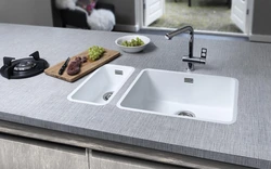 Photo Of A Built-In Sink In The Kitchen