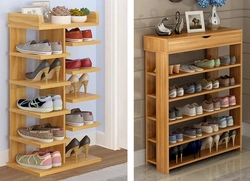 Photo Of A Shoe Rack For The Hallway With Your Own Hands