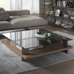 Glass Table In The Living Room Photo