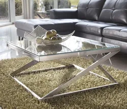 Стеклянный столик в гостиную фото
