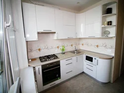 White Kitchen Set For A Small Corner Kitchen Photo