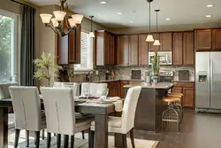 Interior kitchen dining room living room house