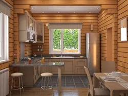 Kitchen Design With Wooden Windows