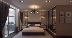 Built-in lamps in the bedroom photo