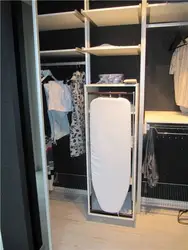 Dressing room design with ironing board