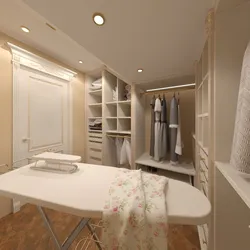 Дизайн гардеробной с гладильной доской