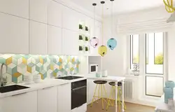 Kitchen interior with colored aprons