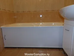 Ванна бөлмесінің ванна экранының фотосы