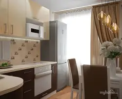 Beige Kitchen Design In Khrushchev