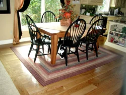 Carpet for the kitchen under the table photo