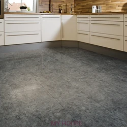 Quartz Vinyl Tile Floor Photo Kitchen
