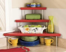 Kitchen shelves for countertops photo