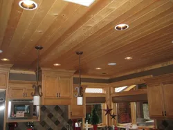 Lining on the ceiling kitchen photo