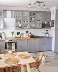 Gray Scandinavian Kitchen Interior