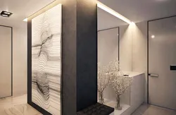 Large mirror in the hallway on the entire wall design