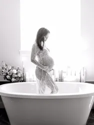 Pregnancy Photo In The Bathroom