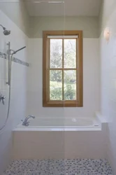 Plastic window in the bath photo