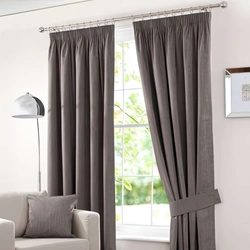 Canvas Curtains In The Living Room Interior