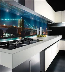 Night city kitchen photo