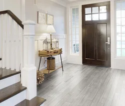 Wood-look floor in the hallway photo
