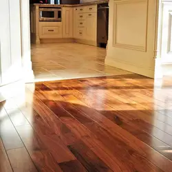 Wood-look floor in the hallway photo