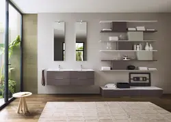 Modern bathroom shelves photo