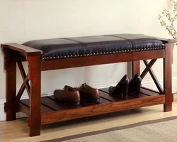 Wooden Banquette In The Hallway With Your Own Hands Photo Made Of Wood